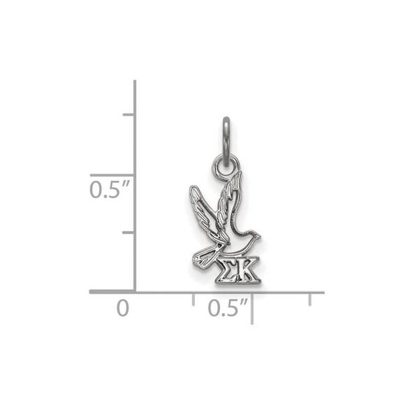 Sterling Silver Sigma Kappa XS (Tiny) Charm or Pendant - Picture 2 of 3